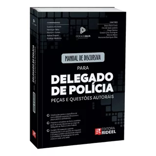 Livro Manual De Discursiva Para Delegado De Polícia Peças E Questões Autorais, 1ª Edição 2023, De Gustavo Andrade. Editora Rideel, Capa Mole, Edição 1 Em Português, 2023