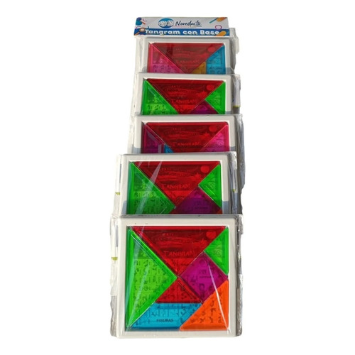 Paquete De 10 Juegos De Tangram De Plástico 14x14 Cm