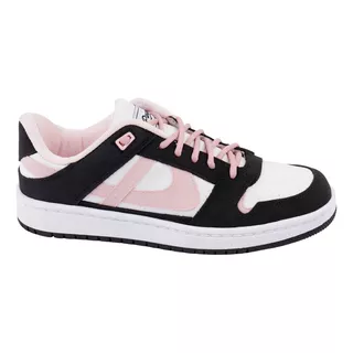 Panam Tenis Skate Color Negro Y Rosa Para Mujer 010710-801