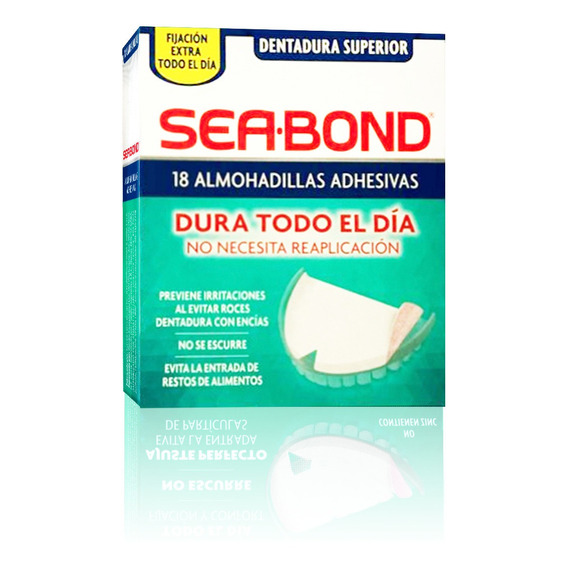 Almohadillas Adhesivas Sea Bond Dentadura Postiza Superior 