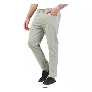 Pantalón Hombre Bravo Jeans De Gabardina Cemento T. 40 Al 54