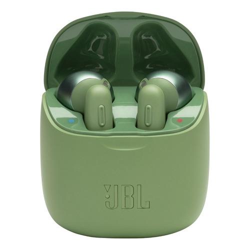 Auriculares in-ear gamer inalámbricos JBL Tune 220TWS verde con luz LED