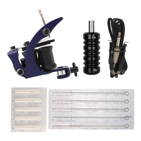 Kit Tattoo: Maquina Standard + Grip, Cable, Agujas Y Tips