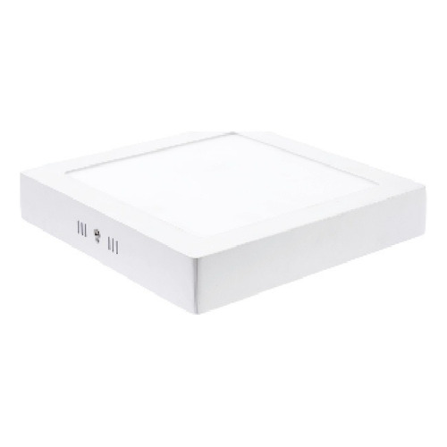 Plafón Led Cuadrado 12w 17x17cm Blanco Aplique Candil Color Blanco (Luz fría)