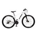 Mountain bike KSW XLT 100 2020 aro 29 17" 21v freios de disco mecânico câmbios Shimano Tourney RD-TZ31-A GS 6/7V ARDTZ31GSD y Index cor branco/preto