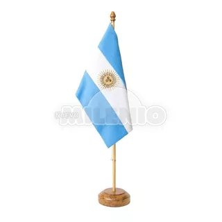 Mastil De Escritorio Con Bandera Argentina