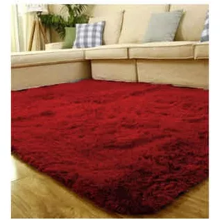 Alfombra Tapete Peludos Color Bordo 2,00x2,40cm Envío Gratis