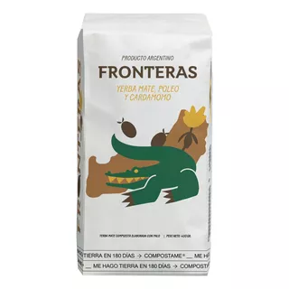 Yerba Mate Fronteras Poleo Y Cardamomo- Repuesto De 500gs