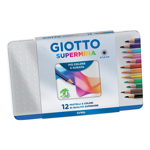 Lapices Supermina Lata X12 Colores Giotto