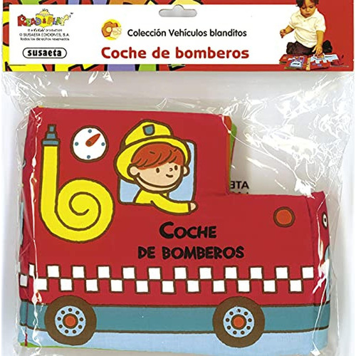 Coche de bomberos (Vehiculos blanditos), de Susaeta, Equipo. Editorial Susaeta, tapa pasta dura en español, 2021