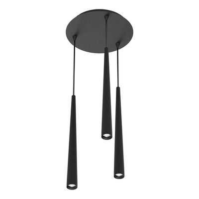 Colgante 3 Luces Konos Negro Led Base Redonda 20413ng Rd