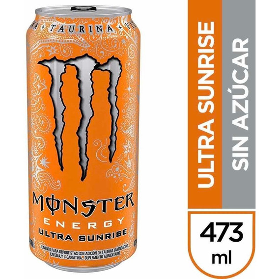 Monster Energy Ultra Sunrise Lata 473ml Sin Azucar + Taurina