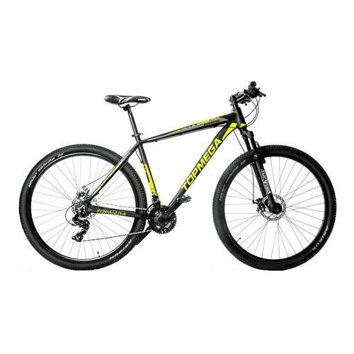 Mountain bike TopMega MTB Sunshine R29 18" 21v frenos de disco mecánico cambios Shimano Tourney TY300 color negro  