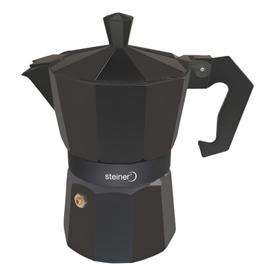 Cafetera Para Espresso 3 Tazas 150 Ml Steiner St1001bk Negro