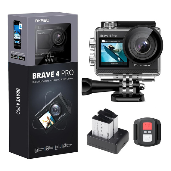 Cámara De Acción Akaso Brave 4 Pro 4k30 Con Pantalla Táctil