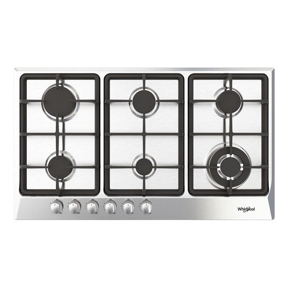 Cubierta Whirlpool De Gas 86cm 6 Quemadores Whirlpool