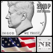 Estados Unidos - 1/2 Dolar - Año 2019 P - Km #202b - Kennedy