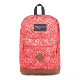 Mochila Jansport City View Flowers Laranja 31 Litros