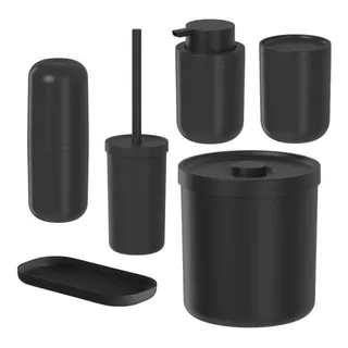 Kit Lavabo Banheiro 6 Peças Bold Fosco Premium Resistente Ou