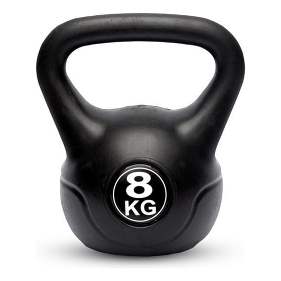 Pesa Rusa Best Kettlebell 8kg Para Ejercicio Gym En Casa Color Negro