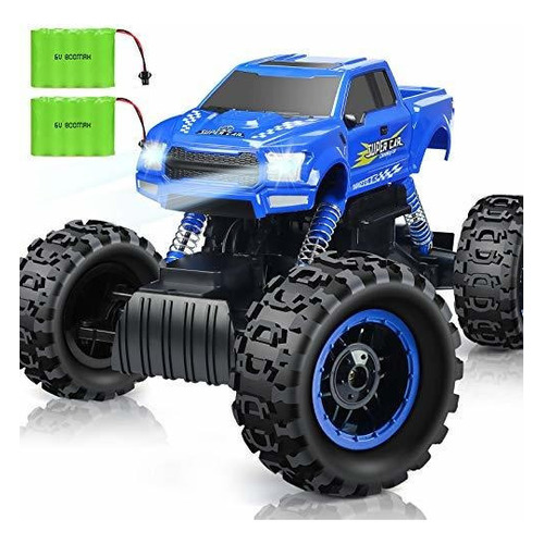 Doble E 1:12 Rc Cars Monster Truck 4wd Motores Duales Color Blue Personaje double e