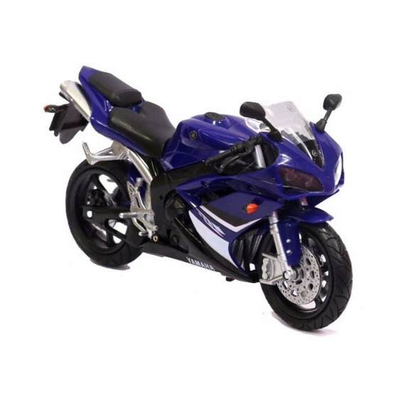 Miniatura azul Yamaha Yzf-R1 Moto R1 2008 New Ray 1:12 17 cm