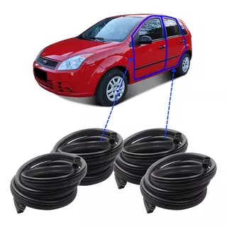 Kit Borracha 4 Portas Ford Fiesta Amazon Hatch 2003 A 2012