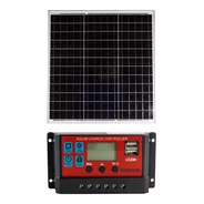 Kit Panel Solar 50wp + Regulador 10 Amper - Cargador Bateria