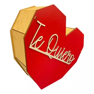 Caja Regalo En Forma De Corazón Jumbo San Valentín Mdf 3mm