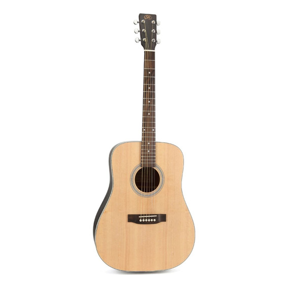 Guitarra Acústica Sx Sd204gtbk Dreadnought Diapasón Rosewood