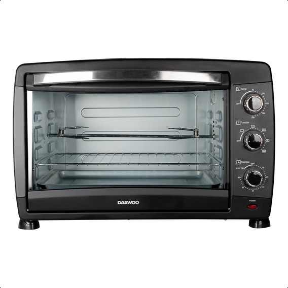 Horno de mesa eléctrico Daewoo DOT-1666 40L plata/negro 127V