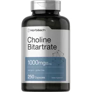 Choline Birtrate 1000 Mg 250 Cápsulas Colina