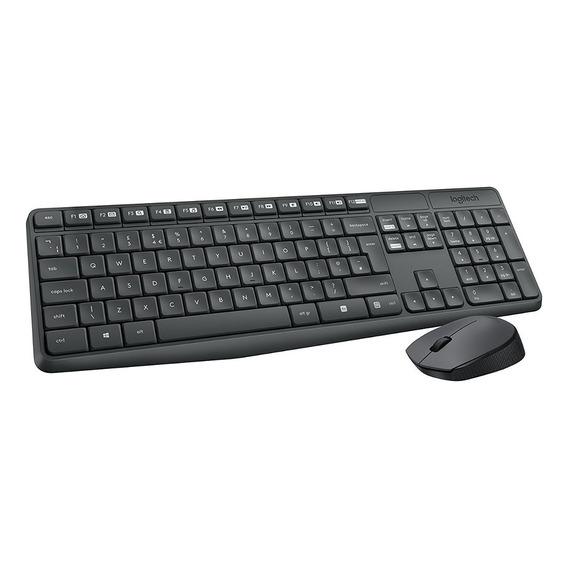 Combo Teclado Y Mouse Logitech Mk235 - Inalambrico Color del mouse Negro Color del teclado Negro