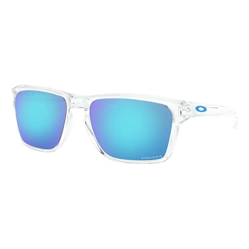 Anteojos de sol Oakley Sylas Standard con marco de o matter color polished clear, lente sapphire de plutonite prizm, varilla polished clear de o matter - OO9448