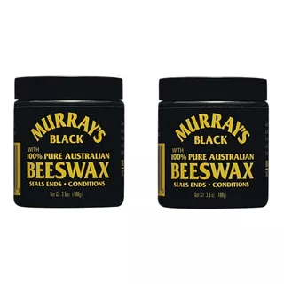 2 Murrays Black Beeswax Cera Para Cabello 4oz