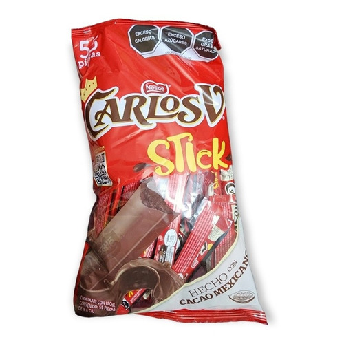 Chocolate Carlos V Stick 55 Pzas