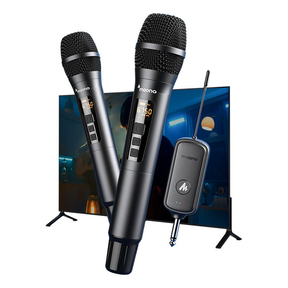 Microfono Inalambrico Profesional Karaoke Uhf Maono Wm760-a2 Color Negro