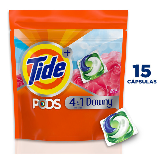 Detergente En Cápsulas Tide Pods Con Downy, 15 Unidades