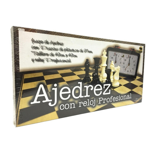 Ajedrez C/reloj Y Piezas Plastico Profesional Bisonte 83160