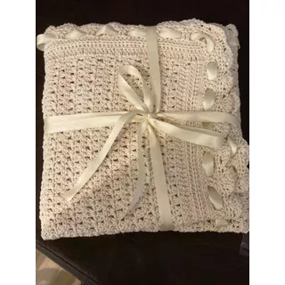 Manta De Bebé Al Crochet Artesanal 85x85