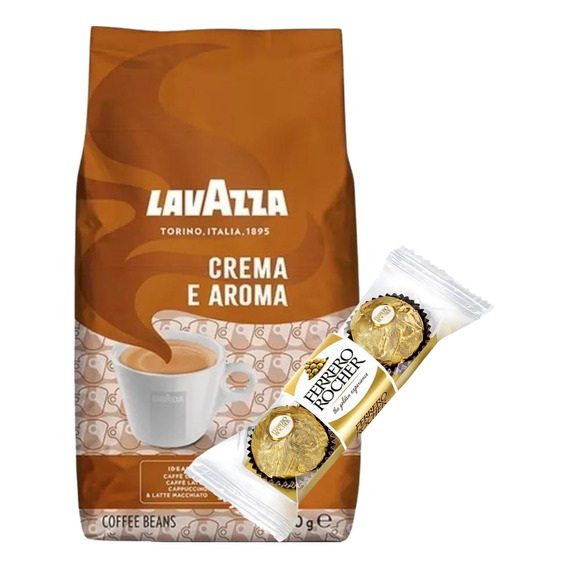 Cafe Grano Lavazza Crema E Aroma Marron 1k Pack Ferrero X3