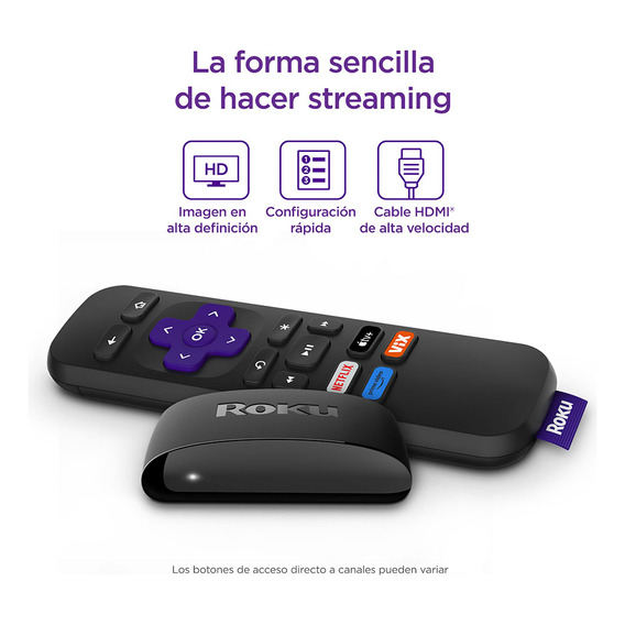 Roku Express 3960 estándar Full HD negro con 512MB de memoria RAM