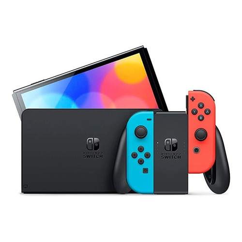 Nintendo Switch Oled 64gb Standard Color  Rojo Neón Color Rojo Neón/azul Neón/negro