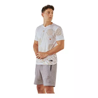 Remera Deportiva Hombre Estampada  Cuello V Eurosport Sgind