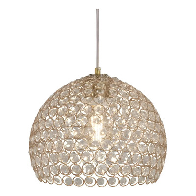Colgante Copen Dorado Cristal 20cm Deco Moderno Apto Led E27 Dorado