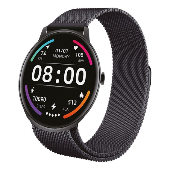 Smartwatch Sumergible Negro Nictom Nt16 + Malla Metálica 