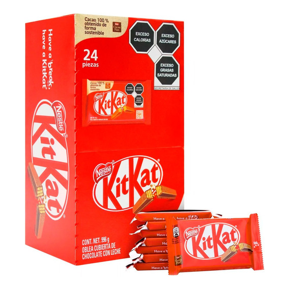Chocolate Kitkat Nestle Kit Kat Caja 24 Pzs 41.5g Sellada