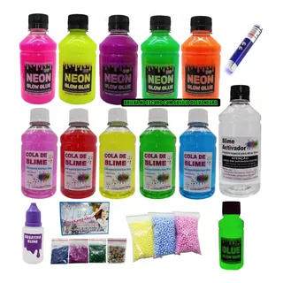 Kit Slime Colas Neon Flosforecentes Promoção Black Friday