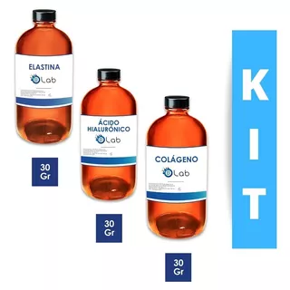Kit Serum Facial Colageno, Acido Hialuronico, Elastina 30 Ml