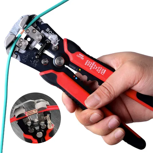 Pinzas prensadoras de terminales para cortar cables, electricista, color  rojo | MercadoLibre